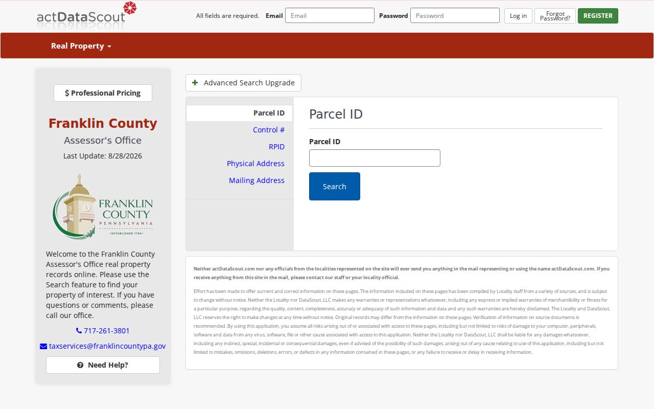 Chambersburg residents directory Franklin County property search