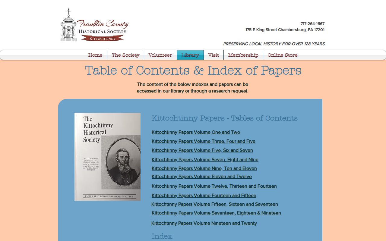 Chambersburg directory FCHS-K resources page